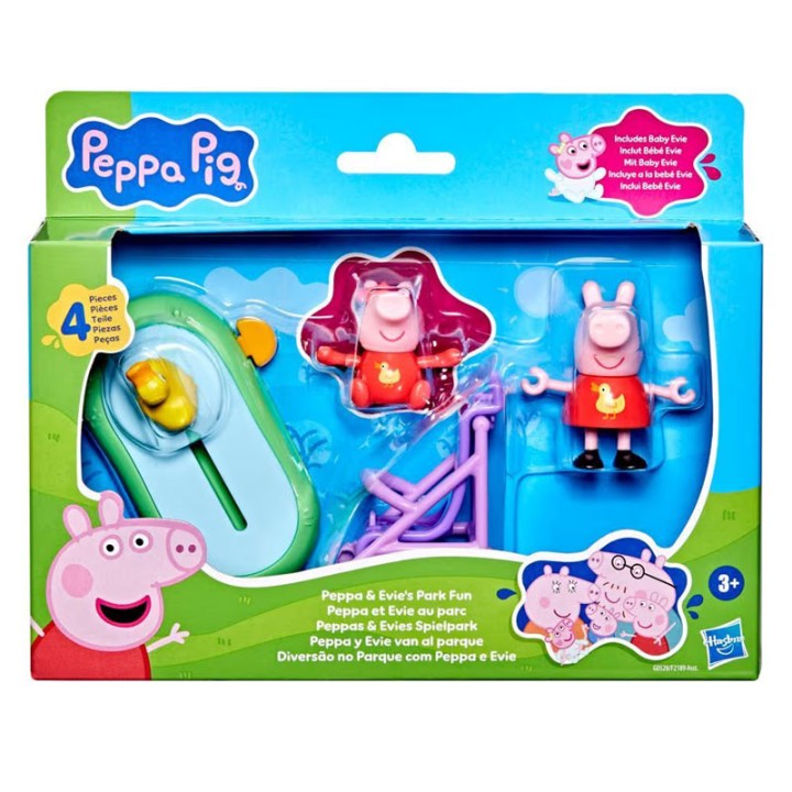 Hasbro Peppa Pig Pep Peppa And Evies Park Fun G0528 - Action Figure - Everything's just ducky with Peppa and Evie's Park Fun playset - 4 Pieces