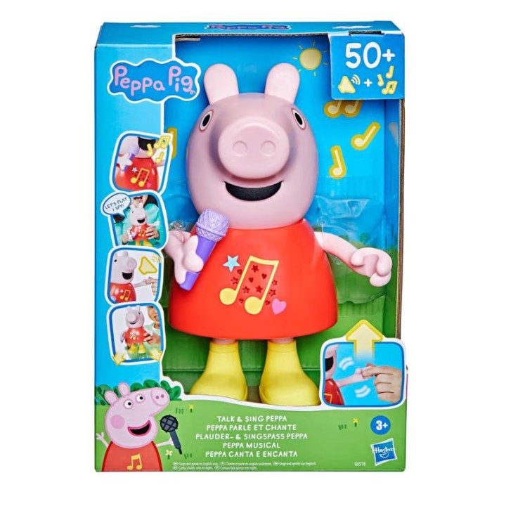 Hasbro Peppa Pig Pep Talk And Sing Peppa G0518 - Action Figure - With over 50 phrases, songs, and sound effects, Talk & Sing Peppa will make playtime so much fun