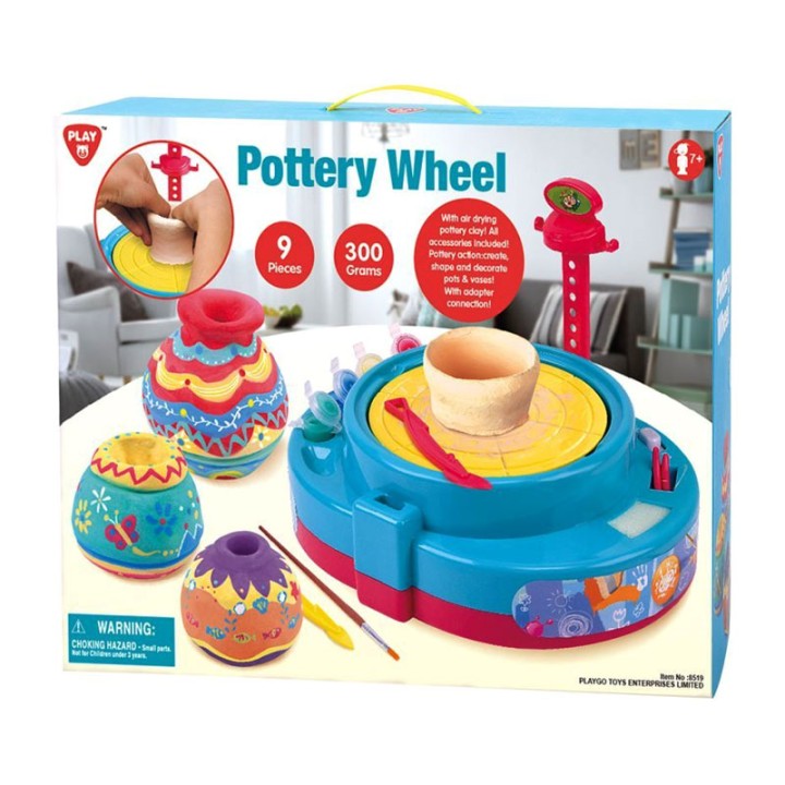 PlayGo Toys PLAY GO AGGEIOPLASTIKI V/O 8519-8520 - Figure Playset - Make a pot or a vase from clay with your own hands