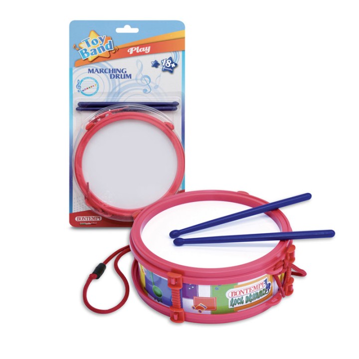 Bontempi Marching Drum 50 1932 - Musical Instrument Toy - Marching drum with shoulder strap and sticks - Ø 150 mm (5 15/16”)