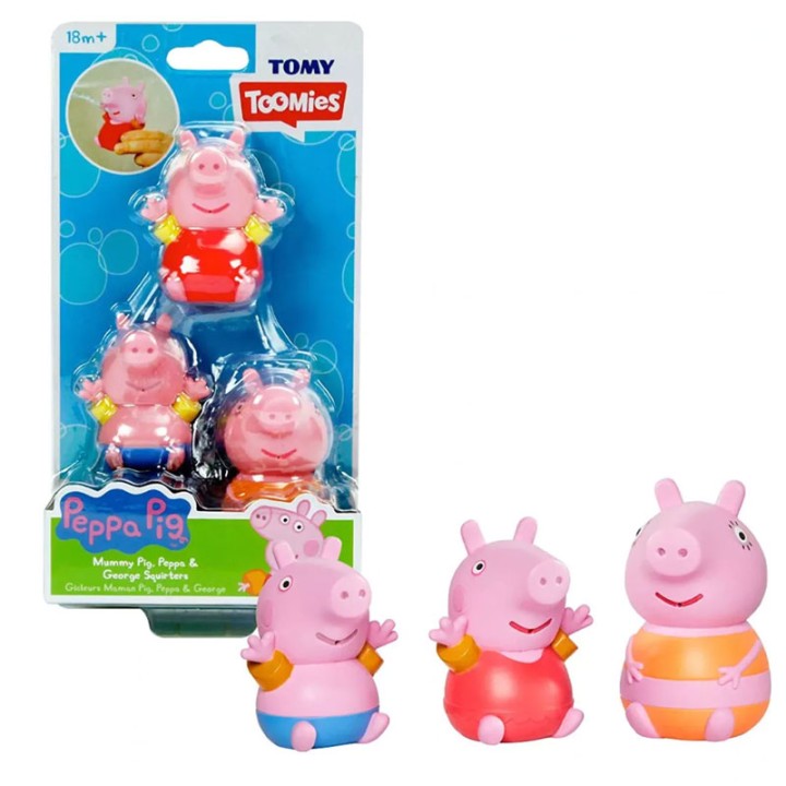 AS Company Clementoni Infant Toy family Peppa Pig Squirters Toomies 1000-73105 - Bath Toy Set