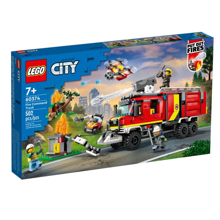 LEGO City 60374 Fire Command Truck 012 months - Building Set - Add a spark to kids’ firefighting play with the LEGO City Fire Command Truck (60374)