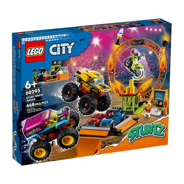 LEGO City Stuntz Stunt Show Arena 60295 - Building Set - The LEGO City Stunt Show Arena (60295) playset comes with a flywheel-powered motorcycle and props...