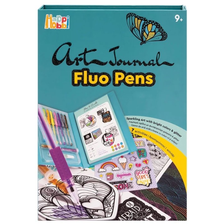 AS Company Happi Hobbi Art Journal Fluo Stylo 1038-11040 - Painting and Drawing Set