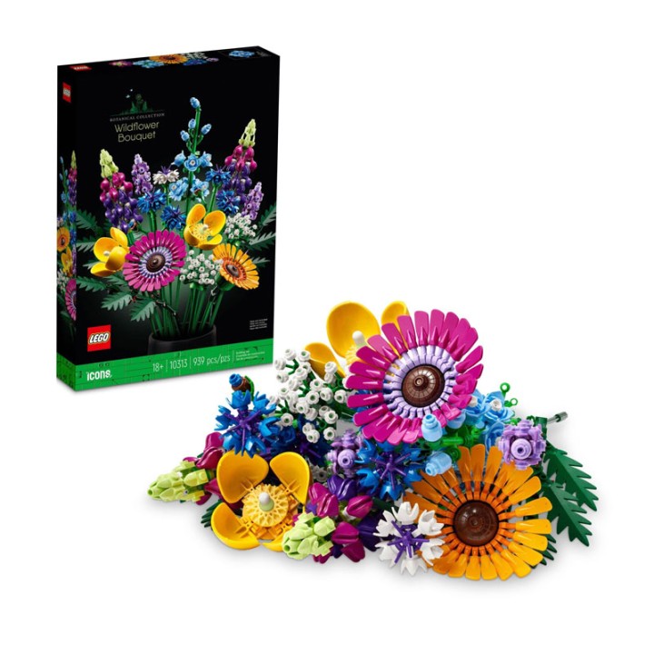LEGO Icons 10313 Wildflower Bouquet - Building Set - Giving and receiving flowers is always joyful, and this LEGO® Icons Wildflower Bouquet (10313) pu...