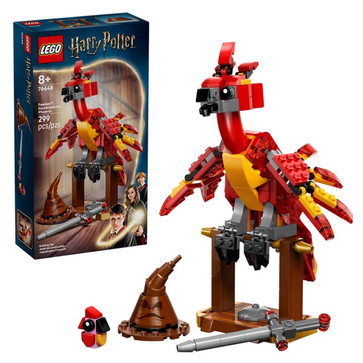 LEGO 76448 Fawkes: Dumbledore's Phoenix - Building Set - Let animal-loving young Harry Potter™ fans build their passion for the wizarding world with the L...