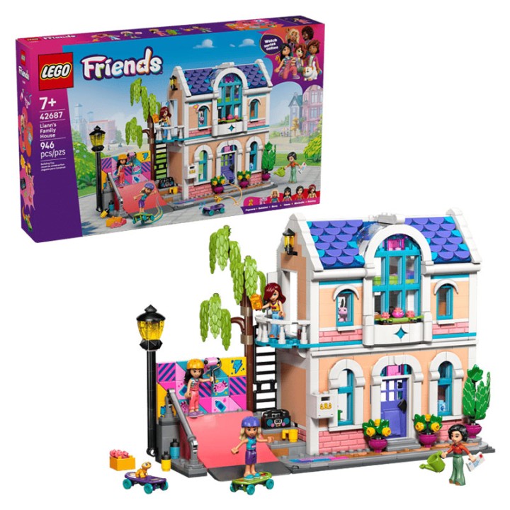 LEGO Friends 42687 Liann's Family House - Building Set - Welcome to Liann’s Family House (42687) where kids ages 7 and up create their own stories - 946 Pieces