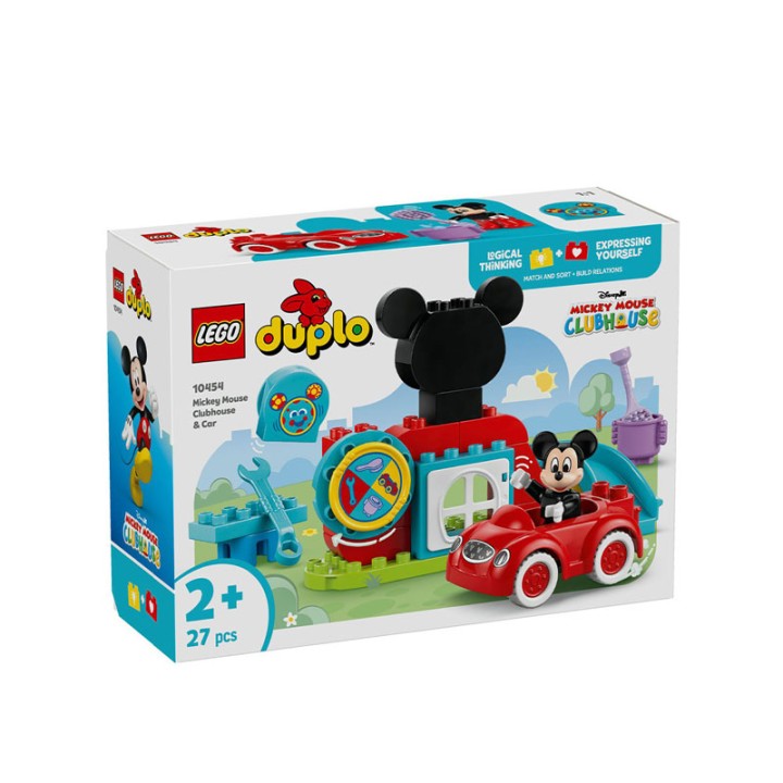 LEGO 10454 Mickey Mouse Clubhouse & Car - Building Set - Immerse toddlers in the fun of their favourite Disney Junior show with the LEGO DUPLO 10454 Disne...