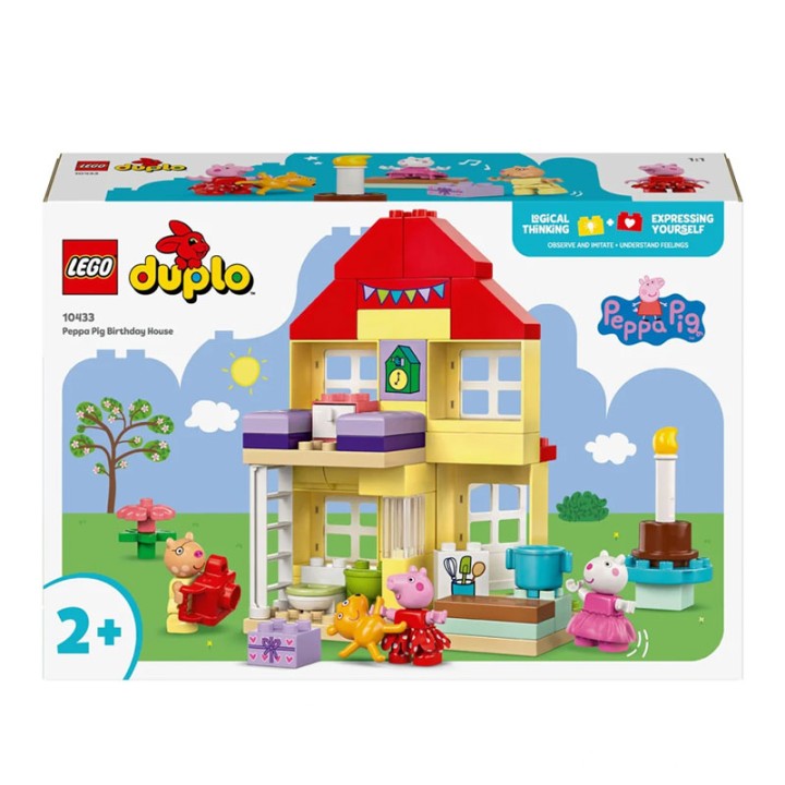 LEGO 10433 Peppa Pig Birthday House - Building Set - Delight Peppa Pig fans with a party invitation