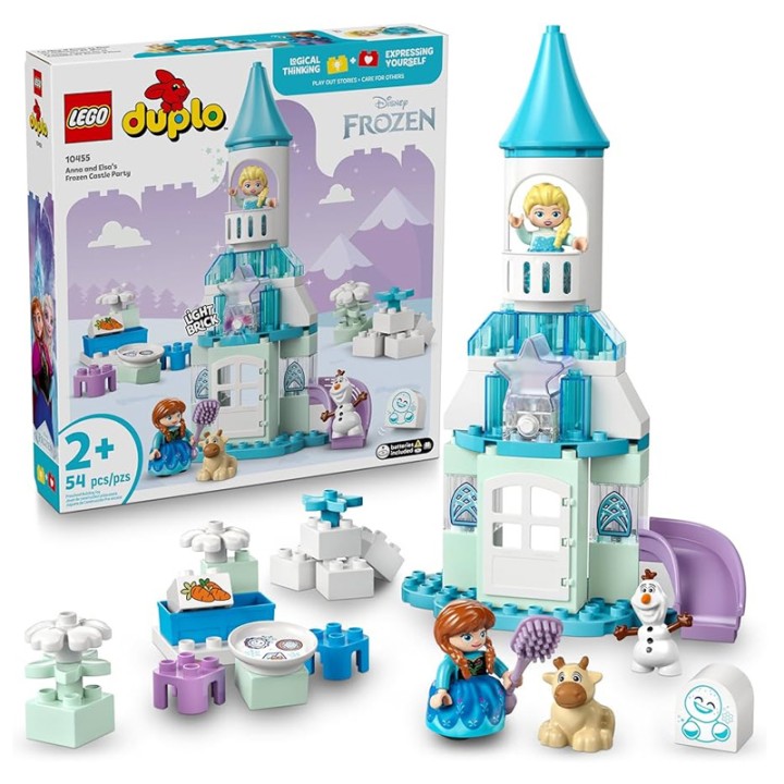 LEGO 10455 Anna And Elsa's Frozen Castle Party - Baby Toy - Immerse toddlers in a world of creative play with the LEGO® DUPLO® │ Disney Anna and Elsa’s Froze... - 54 Pieces
