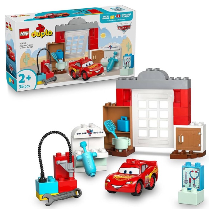 LEGO 10456 Mcqueen's Visit To Doc's Garage - Baby Toy - Let preschoolers care for their favorite buildable race car toy with LEGO® DUPLO® │ Disney and Pi... - 35 Pieces