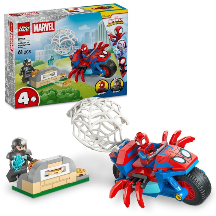 LEGO Spidey 11206 Spidey On His Motorcycle Vs. Rhino - Building Set - Put Super Hero action into kids’ hands with this Spidey on his Motorcycle vs - 61 Pieces