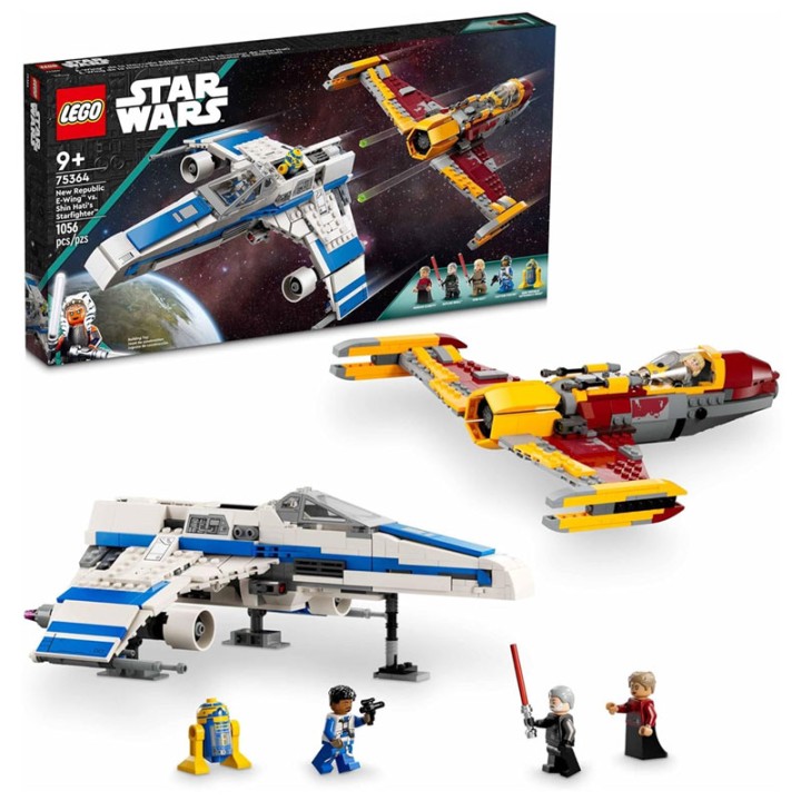 LEGO Star Wars 75364 New Republic E-Wing vs. Shin Hati’s Starfighter - Building Set - Get ready for a thrilling galactic chase with this LEGO Star Wars New Republic E-Wing vs - 056 Pieces