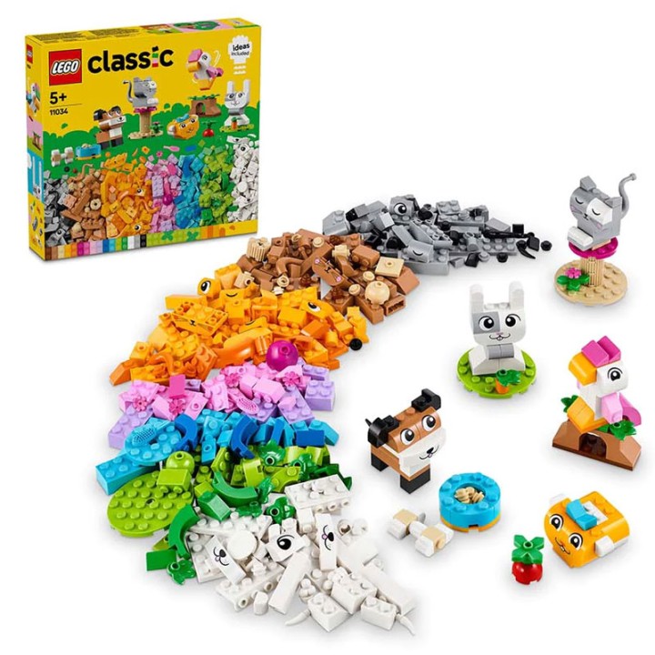 LEGO Classic 11034 Creative Pets - Building Set - Animal-lovers aged 5 and over can indulge their passion for pets with this creative animal buildi... - 450 Pieces