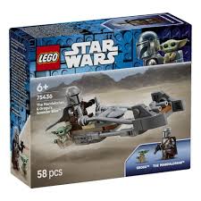 LEGO Star Wars 75436 The Mandalorian & Grogu'S Speeder Bike - Building Set - Replay thrilling Star Wars: The Mandalorian™ Season 1 scenes on Tatooine with this cool toy build... - 58 Pieces