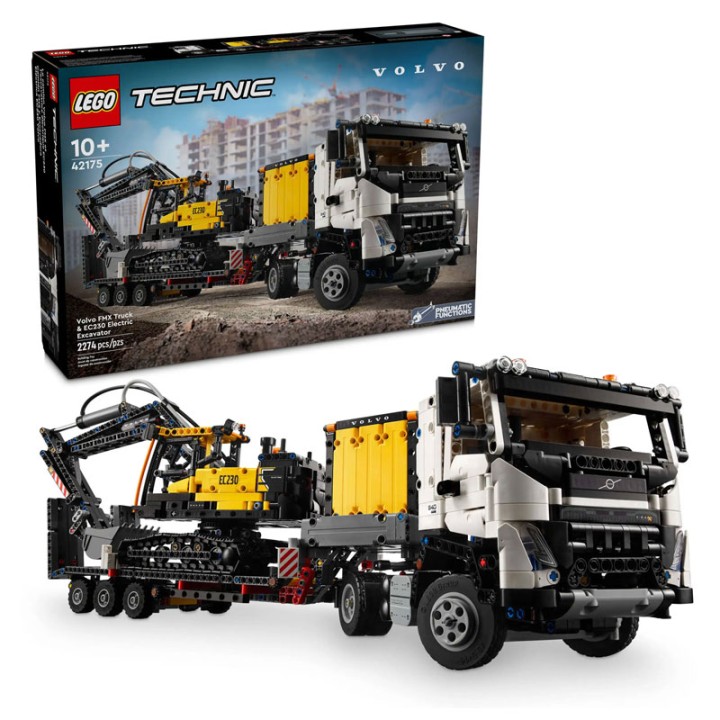 LEGO 42175 Volvo Fmx Truck & Ec230 Electric Excavator - Building Set - Can you remember the childhood dream that was of playing with a truck and an excavator? Well, the...