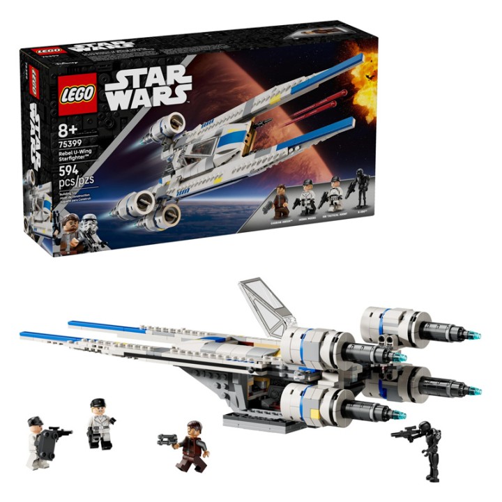 LEGO 75399 Rebel U-Wing Starfighter - Building Set - Kids team up with Cassian Andor and K-2SO to recreate Star Wars : Andor™ Season 2 scenes with thi...