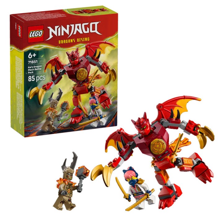 LEGO Ninjago 71851 Kai's Dragon Mech Battle Pack - Building Set - Boys, girls and fans of the NINJAGO® Dragons Rising TV show ages 6 and up can enjoy hours of imag... - 85 Pieces