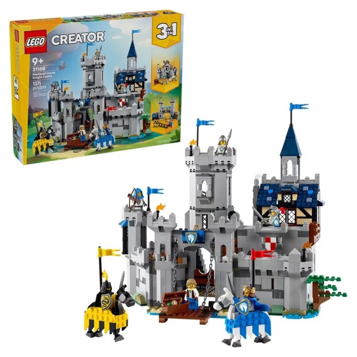 LEGO 31168 Medieval Horse Knight Castle - Building Set - Introduce kids to fun medieval action with this LEGO® Creator 3in1 Medieval Horse Knight Castle (... - 371 Pieces