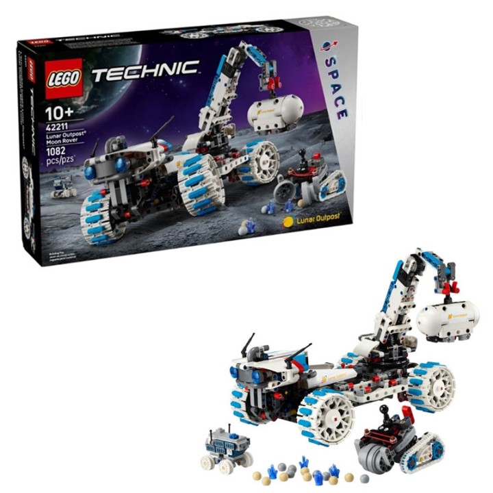 LEGO 42211 Lunar Outpost Moon Rover Space Vehicle - Building Set - Launch kids' imaginations beyond orbit with this exciting space toy for boys and girls aged 10 an... - 082 Pieces