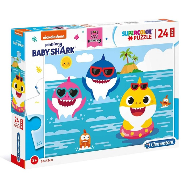 AS Company Clementoni Pazl 24 Maxi S.C. Baby Shark 1200-28519 - Jigsaw Puzzle