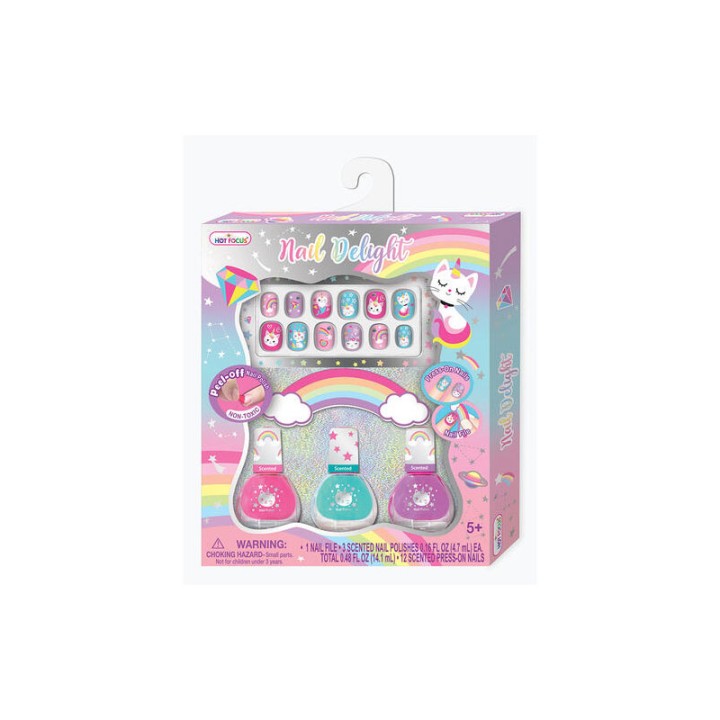 Hot Focus 16436 Nail Set Cat - Doll Figure - Create a fun manicure with our easy to use Press On Nails