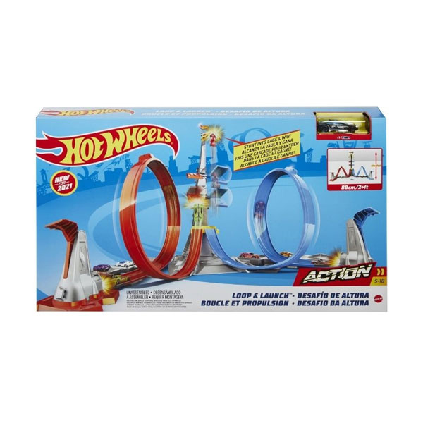 Hot Wheels PISTA DIPLI EKTOXEYSI & LOYP GRW39 - Role Play Playset