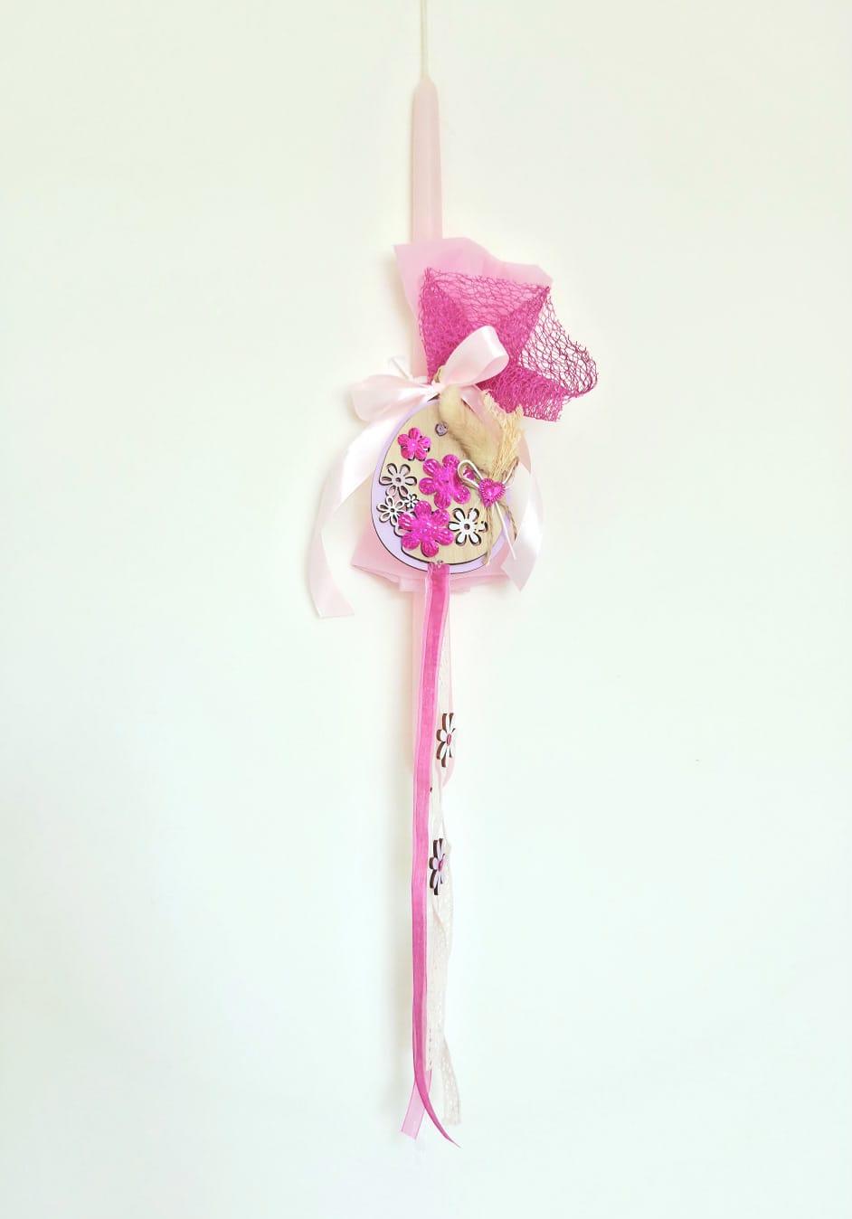 EASTER CANDLE LAMPADA WITH WOODEN DECORATIVE EGG. Cod. 05