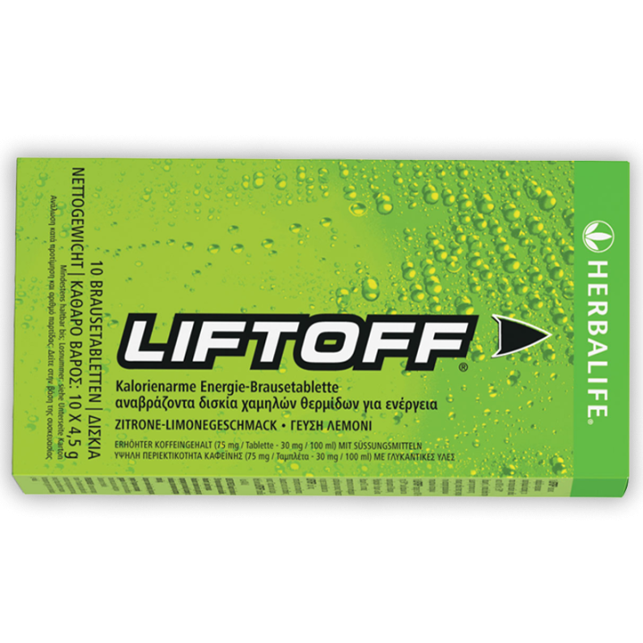 Herbalife Liftoff energy effervescent tablets for fatigue improvement (10 tablets)