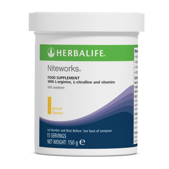 Herbalife Niteworks Nitric Oxide food supplement – Lemon 135g