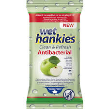 Hankies Antibacterial Apple Scent Wipes