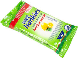 Hankies Antibacterial Lemon Scent Wipes
