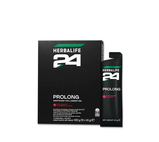 Herbalife 24 Prolong Energy Gel – strawberry for post-workout recovery (10 satchets)