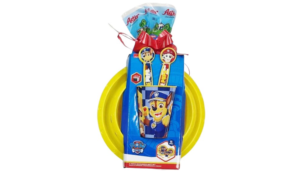 Paw Patrol Official Licensed Kids Easter Gift Set – 5-Piece Dining Set with Treats (Ready Gift Pack