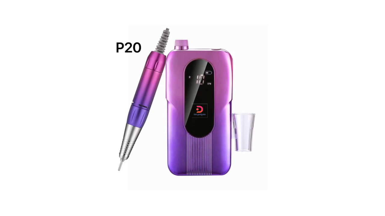 801-7#VKN-DMP20®Rechargeable manicure and pedicure wheel 1000-30000 rpm – Pink/Purple