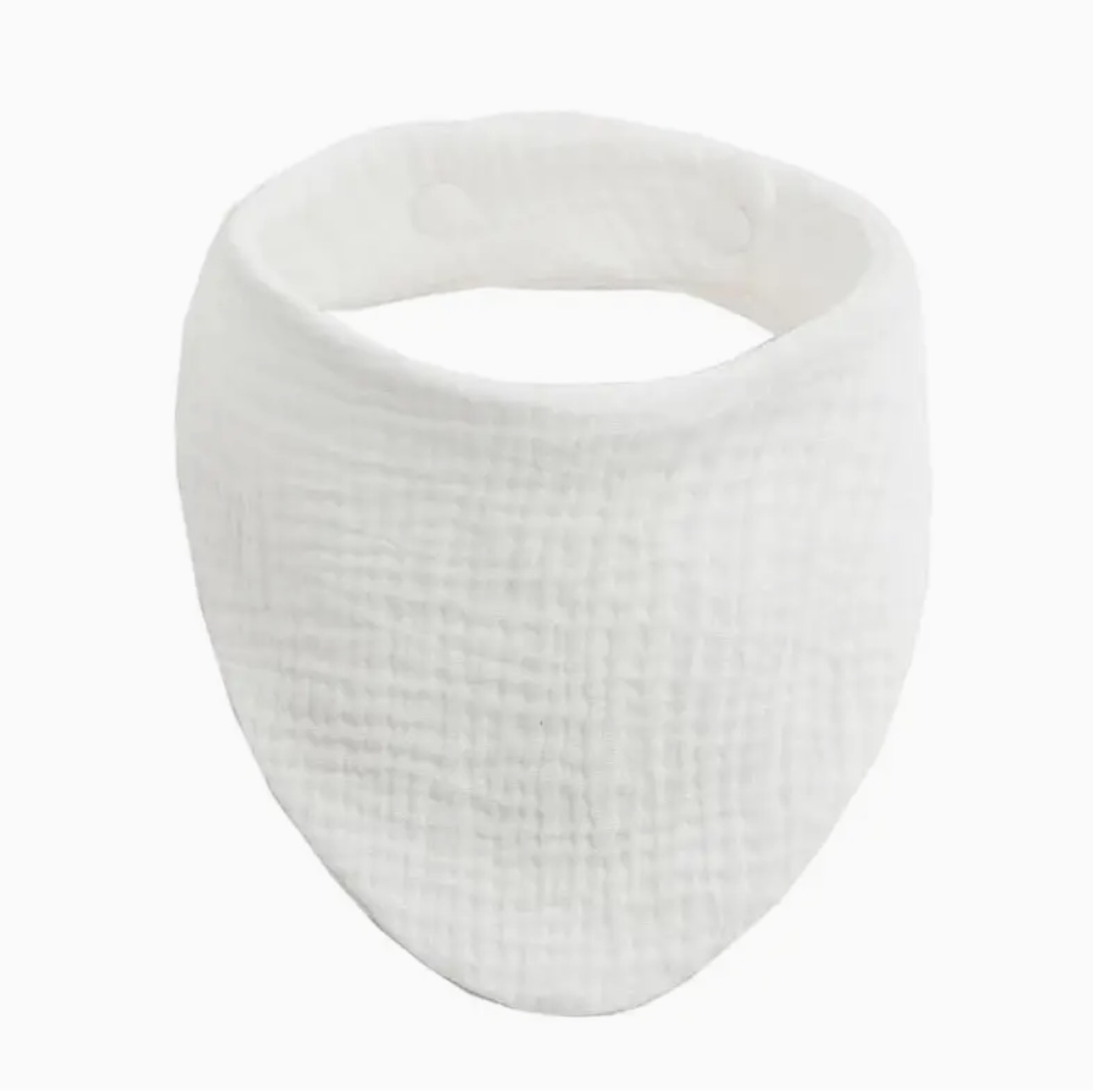 Hydrophilic Bib with Press Studs - White