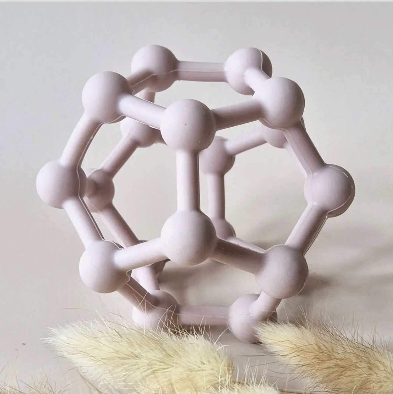 Silicone Flexible Motor Skills Ball with Bumps - Soft Pink