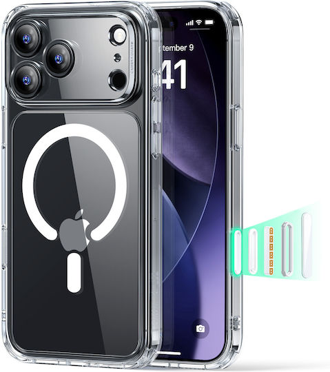 ESR Hybrid Magnetic Case 17 Pro Max clear 3x military grade protection