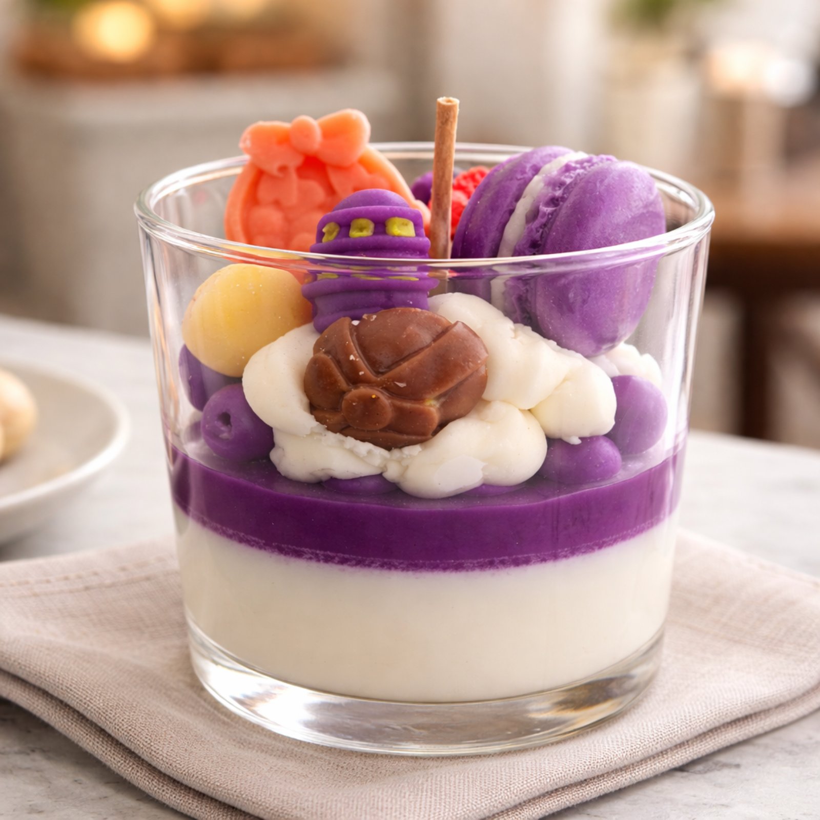 CANDLE WITH EASTER DECOR