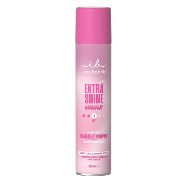 Invisibobble Extra Shine Hairspray for Instant Shine & Hold, 250ml