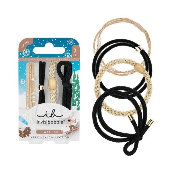 Invisibobble Twistar Apres Skin Collection Hair Scrunchies, 4pcs