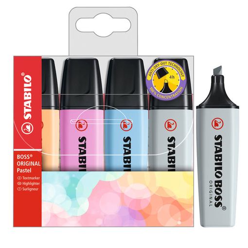 STABILO  Pastel Highlighters 4 Pack