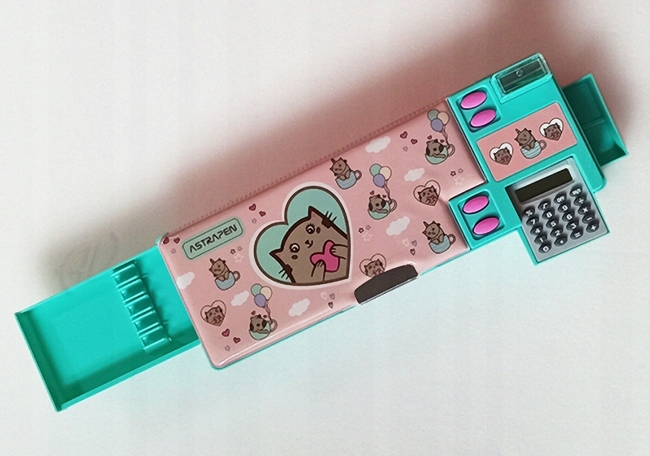 PENCIL CASE WITH CALCULATOR ANIMALS