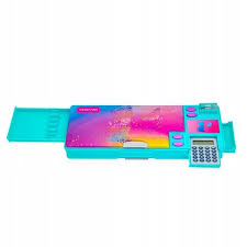 PENCIL CASE WITH CALCULATOR KITTY OMBRE