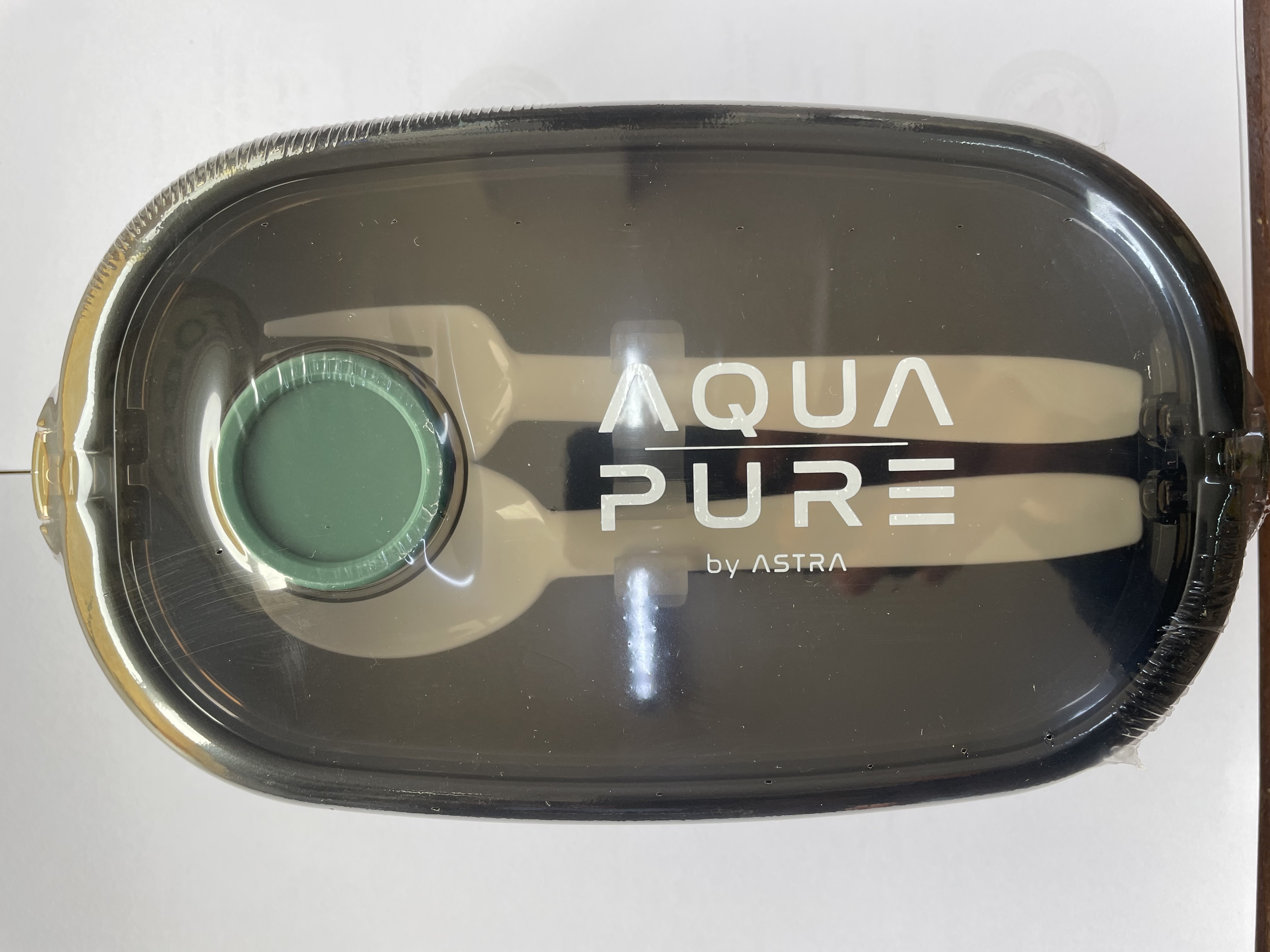 LUNCH BOX AQUA PURE WITH CUTLERY GREEN/BLACK 511025029