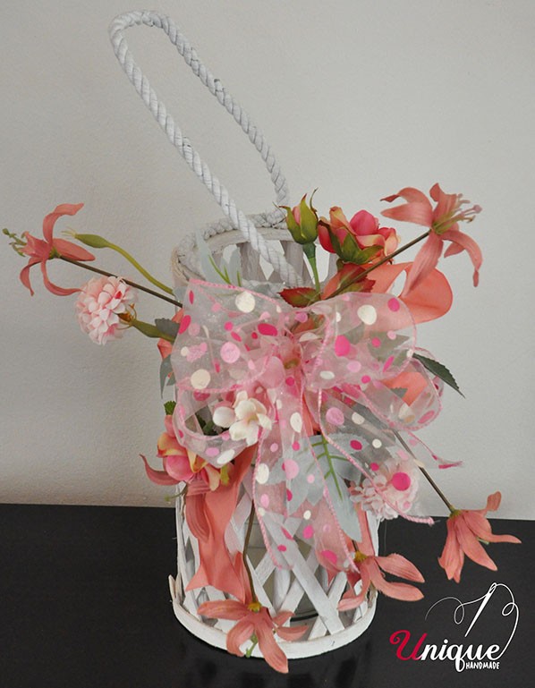 Pink Spring Candle Lantern Easter Decoration