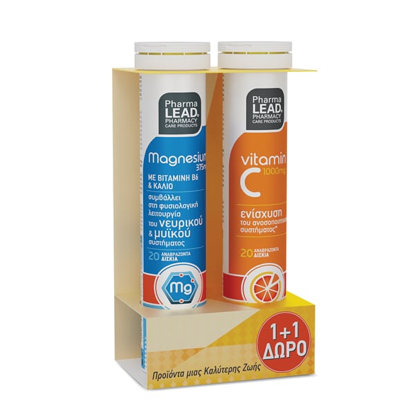 PHARMALEAD Magnesium 375Mg + B 6+ K (Free Vitamin C 1000mg)