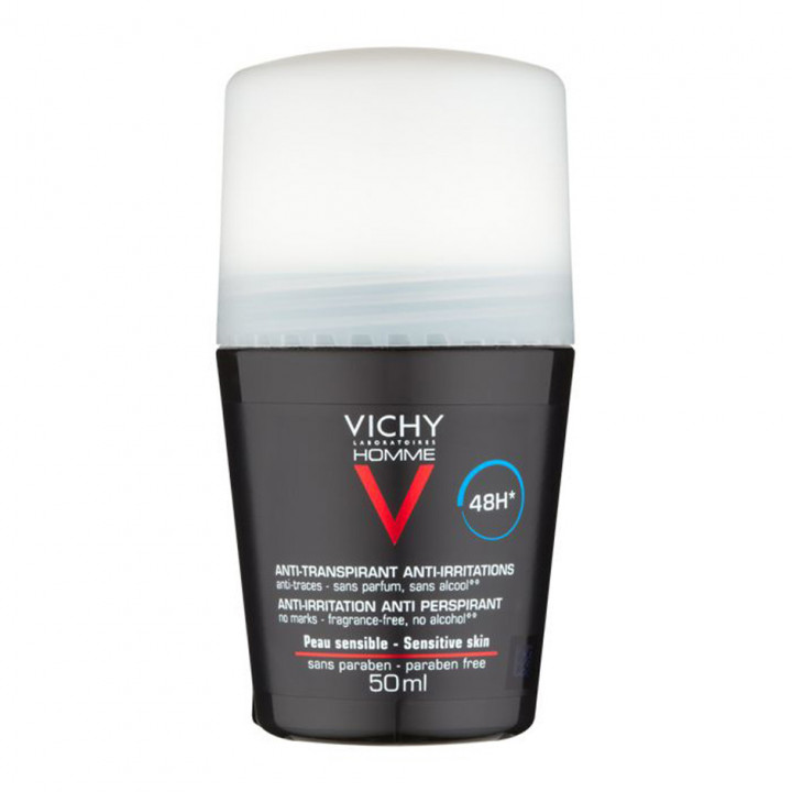 Vichy Homme Sensitive Skin 48Hr RollOn Deodorant 50ml