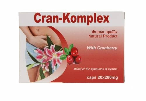 CRAN-KOMPLEX, CRANBERRY TO TREAT CYSTITIS & URINARY INFECTION 20 CAPSULES