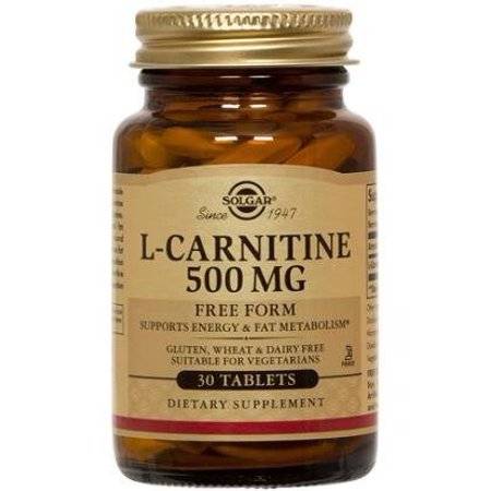 Solgar L-Carnitine 500Mg Supports Energy & Fat Metabolism And Promotes Exercise Recovery 30 Tablets